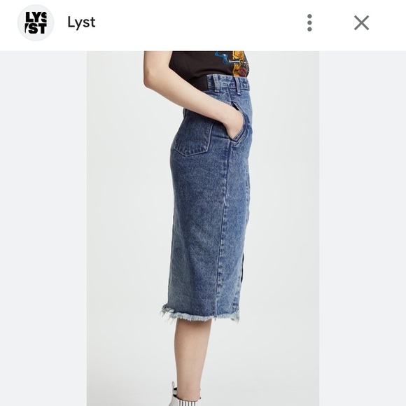 One Teaspoon blue society denim midi skirt - Picture 3 of 7
